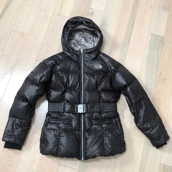 The North Face down belted parka jacket 14-16 women xs - Picture 2 of 13